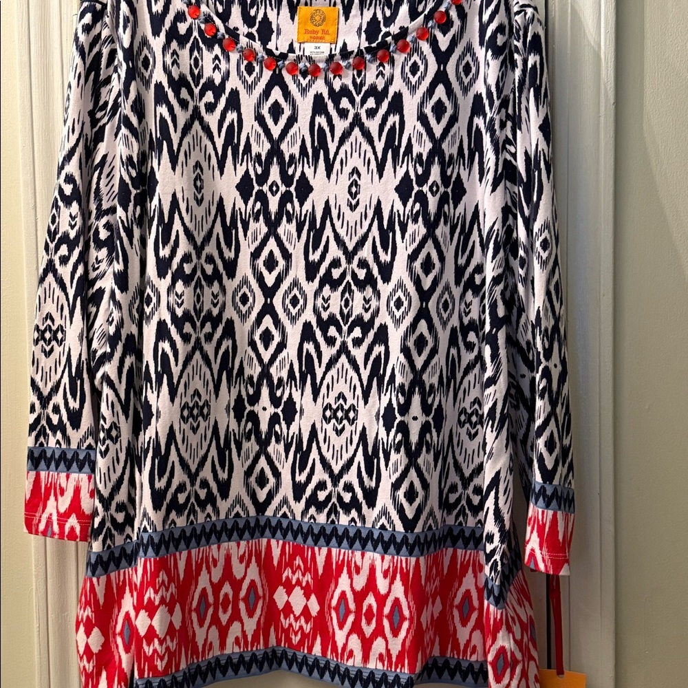 Ruby Rd 3x embellished top NWT